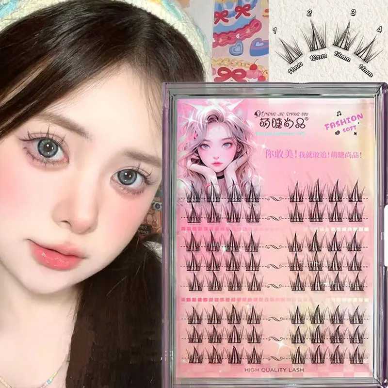 1-box DIY Eyelash Clusters Natural False Eyelashes Manga Lashes Individual Eyelashes Lazy Trilogy Fake Eyelashes Anime Lashes Z250730