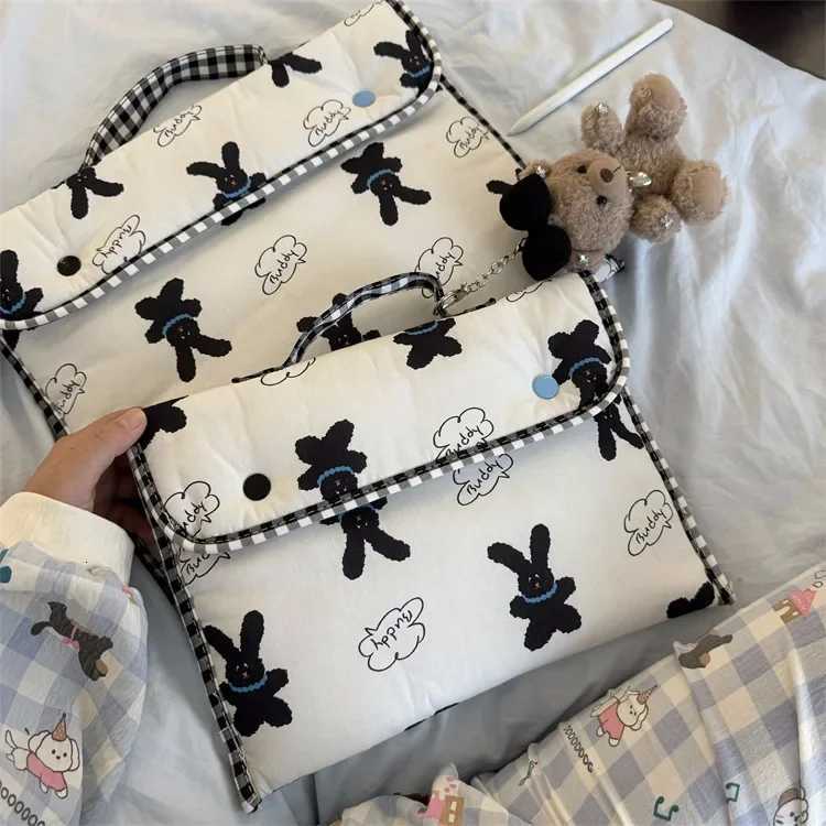 14 Inch Laptop Bags iPad Bags Notebook Sleeve for 11 Inch iPad Soft Cute Bunny Korean Style Laptop Sleeve Girl Kaii y250730