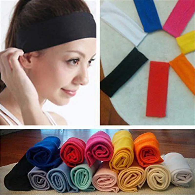 Unisex Yoga Hair Band Sports Headband Women Cotton Knotted Turban Head Warp Men Wide Elastic Sport 250716