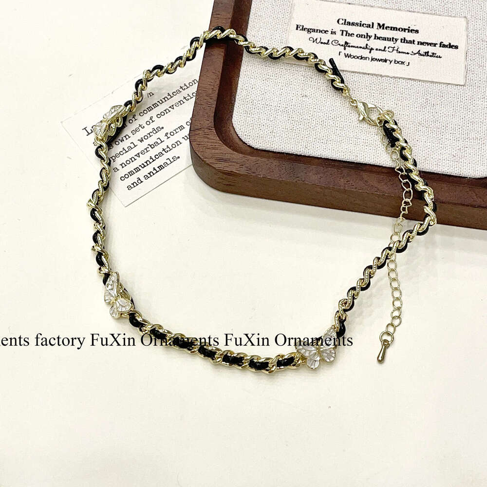 Kalomei First Shadow Autumn Necklace for Women Fashion Trendy Cool Butterfly Niche Design High-end Sense Elegant Versatile Collarbone Chain f15