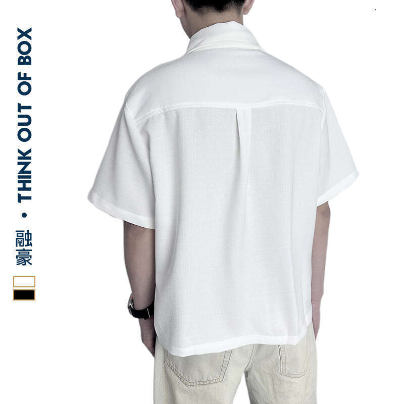Minimalist Personalized Design Polo Shirt Textured Old Money Style Versatile Slim Fit Pearl Button Casual Short Sleeve High-Quality Feel B5