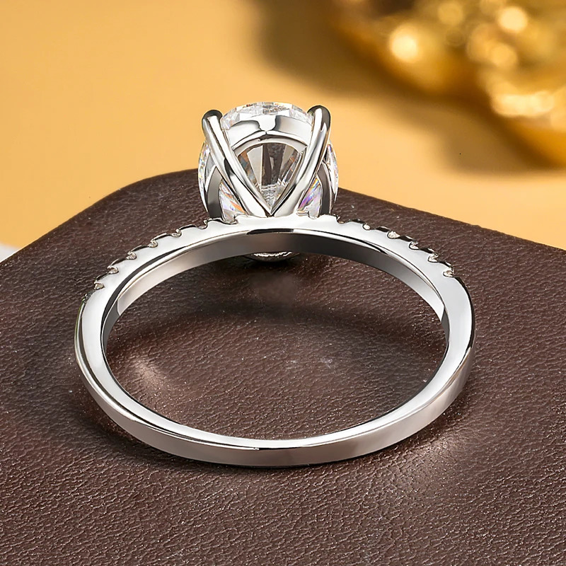 NKHOG 1ct 2ct 3ct Oval Ring Women 925 Sterling Silver D Color VVS Pass Diamond Test Wedding Band No Fade Rings GRA 250722