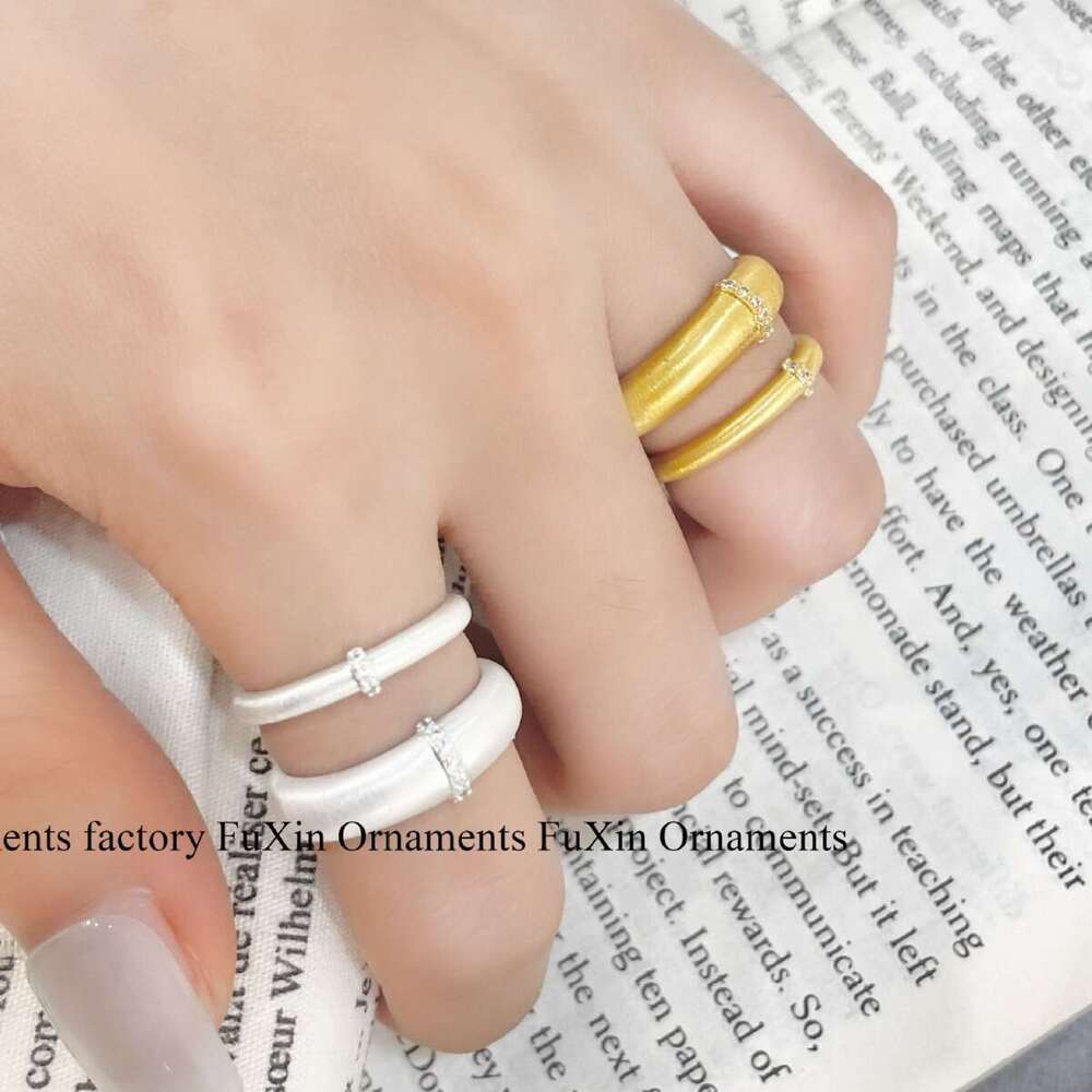 INS Minimalist Brushed Ring for Women, Unique Design, High-end Feel, Adjustable Open Ring, Trendy Personality e57