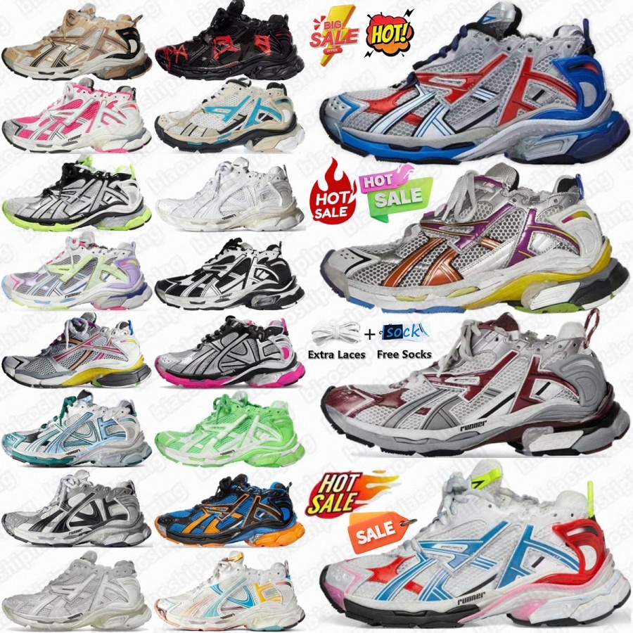 runners 7.0 runner designer shoes sneakers women mens shoe multicolor black blue grey white fluo orange fluorescent yellow pink beige burgundy green R p6o6#