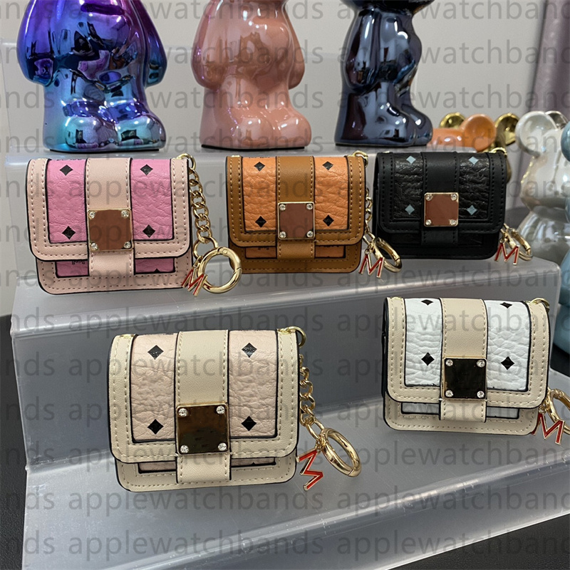 Designer AirPods Case for Airpods Pro 2 2nd Generation airpods 3 airpods 4th gen air pods 4 Case Earphone Package Keychain Leather Earphone Protector Shell Bag Charm