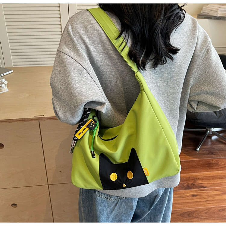 New 2025 Cat Single Shoulder High-End Handheld Large Capacity Crossbody Bag Unique Design