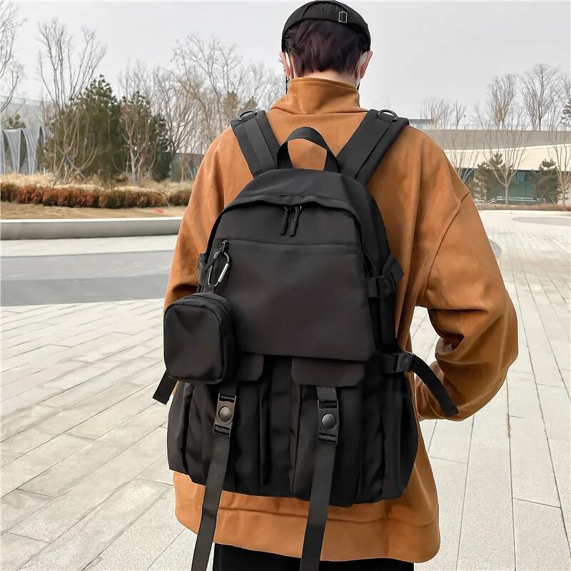 Techwear Style Hip Hop Tactical Casual Backpack Men Women Multifunction Waterproof School Outdoor Travel Laptop Bag high-quality