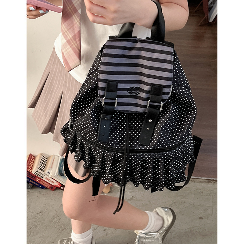 2025 Designer Student Backpack New Polka Dot Printed Backpack Travel Backpack