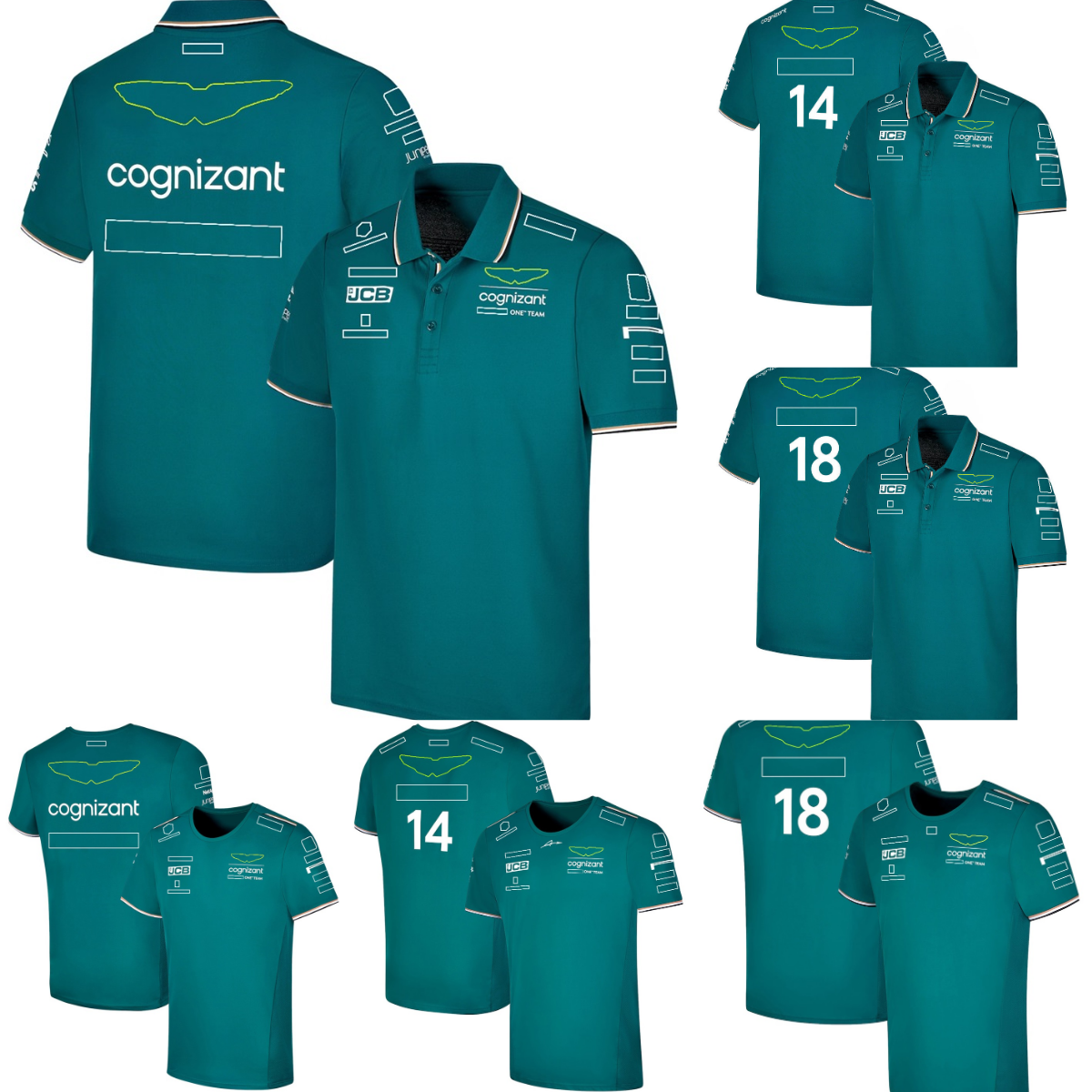 2023 Official Mens Driver T-Shirt Formula 1 Team Racing Suit T-Shirts F1 Polo Shirt Drivers 14 and 18 Oversized T-shirts Jersey Custom free shipping