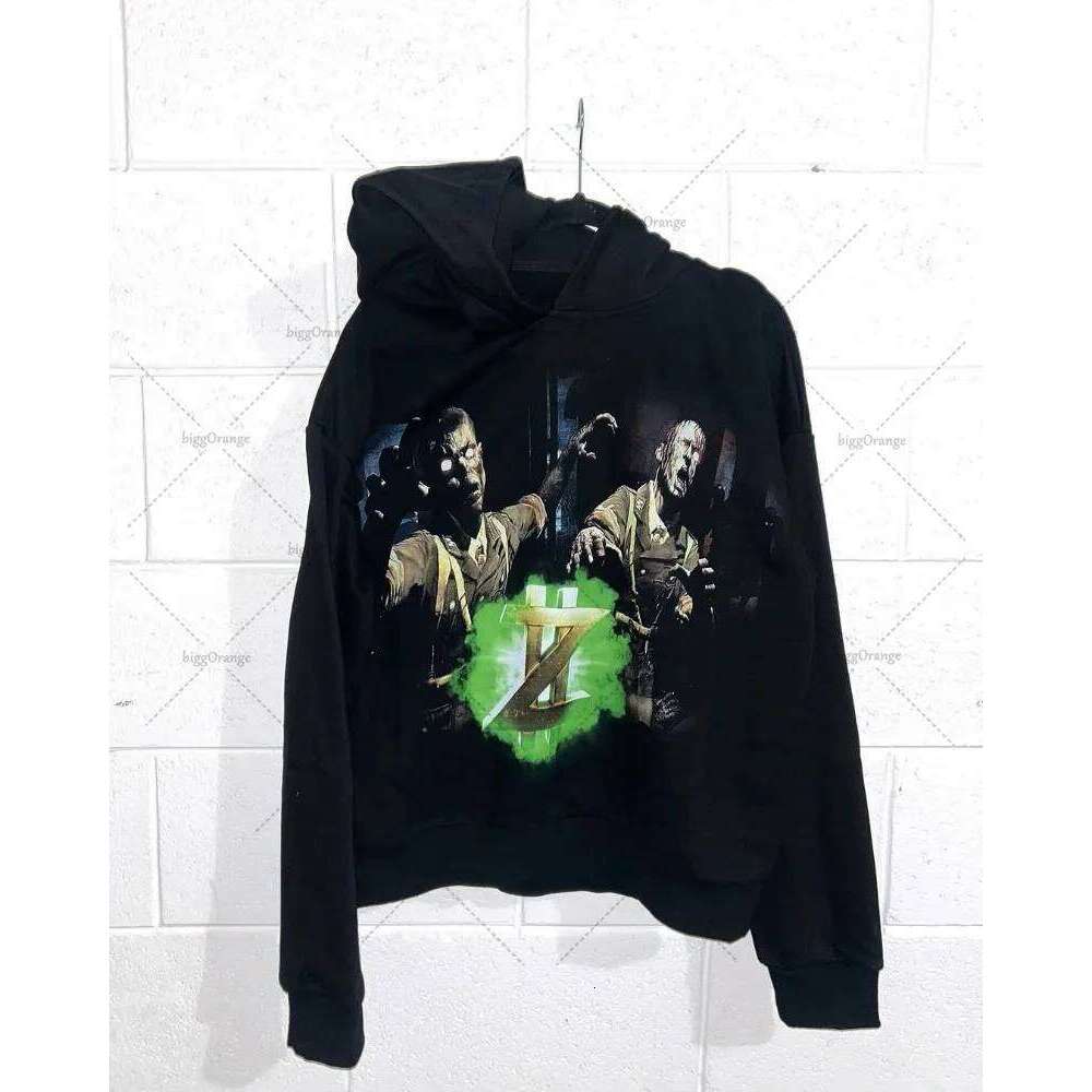 New Gothic Punk Y2k Haruku Clothing American Retro Fashion High Street Sweatshirt Oversized Loose Versatile Zipper Hoodie Men