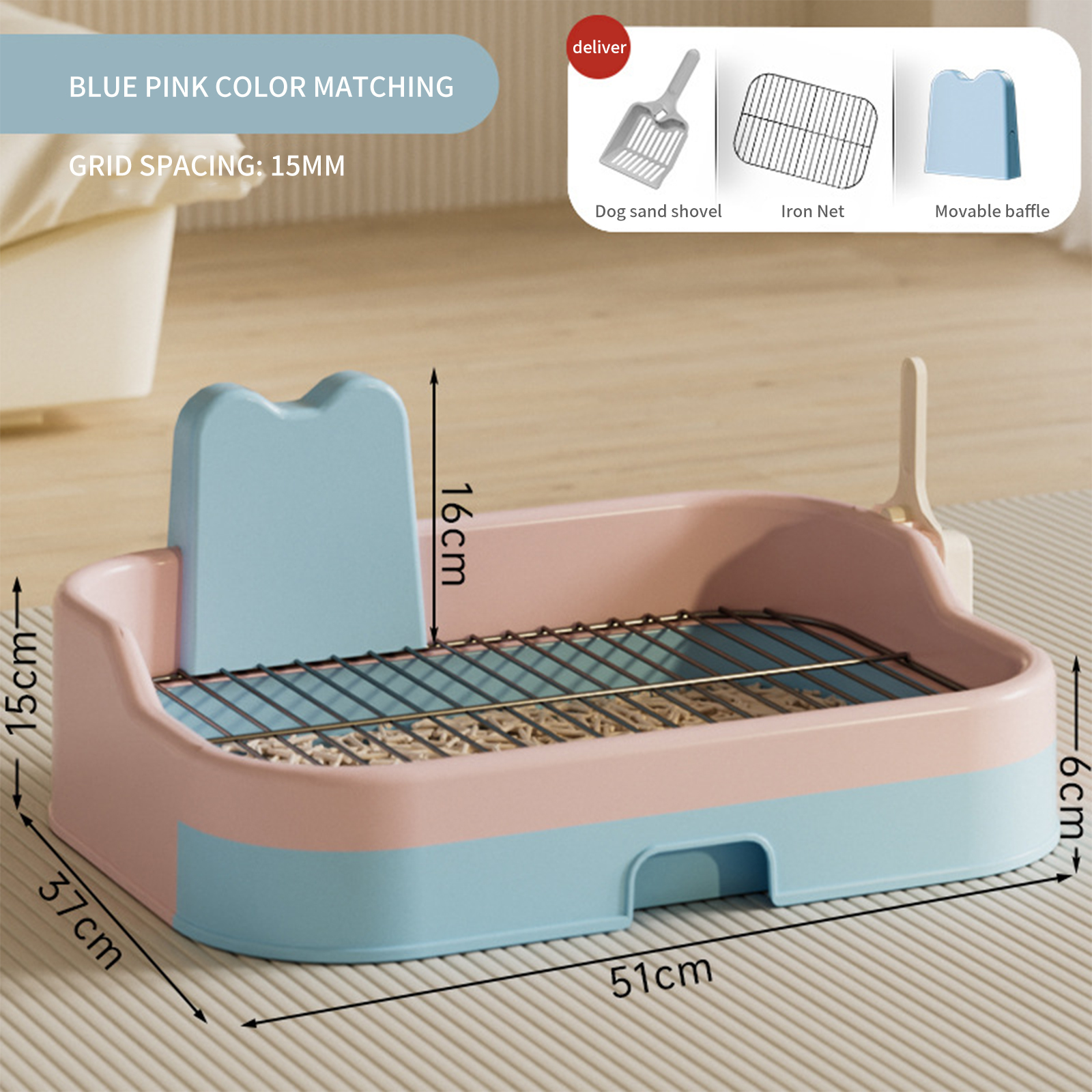 Dog toilet large dog oversized high fence iron mesh flat plate anti stepping urine splashing easy to clean toilet bowl manufacturer wholesale