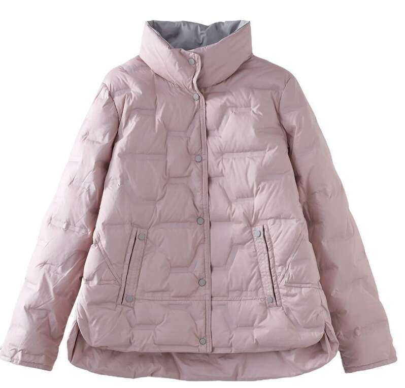 Designer Clothing 2025 Autumn Winter Women White Duck Down Coat Casual Lapel Single Breasted Jacket Fashion Light Puffer Parka Outwear