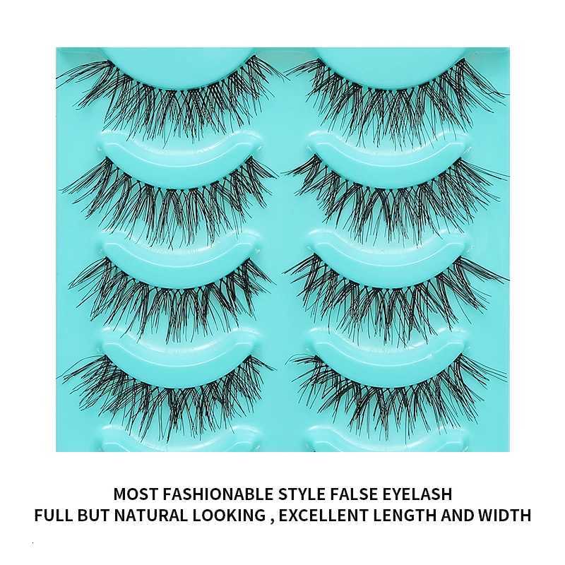5 Pairs Individual Lashes Wispy Women Makeup Eyelash Extensions Natural False Eyelashes Japanese False Eyelashes Cosplay Lashes Z250730