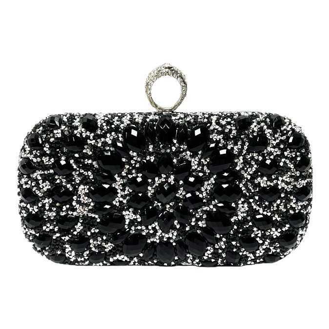 New Diamond Studded Evening Bag Fashion Banquet Womens Wallet Clutch Dress Small Bag Full Diamond Shoulder Crossbody Bag