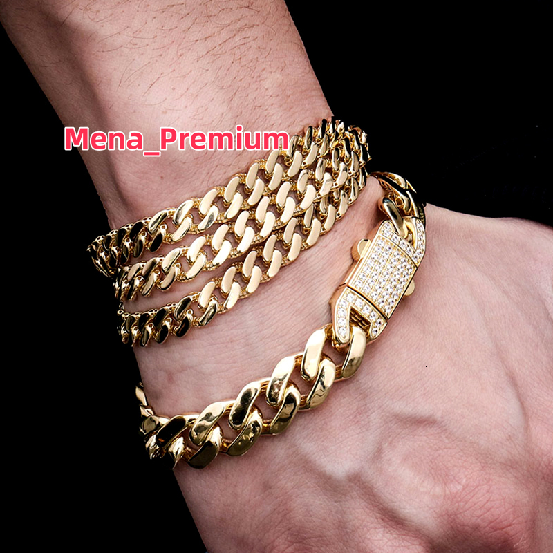 Miami Cuban Link Chain Moissanite Cuban Bracelet 925 Silver Cuban Chain