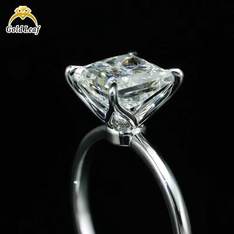 Goldleaf IGI Cultivated Diamond Rings 1CT 2CT D VVS 14K 18K White Gold for Anniversaries Fine Jewelry Collection