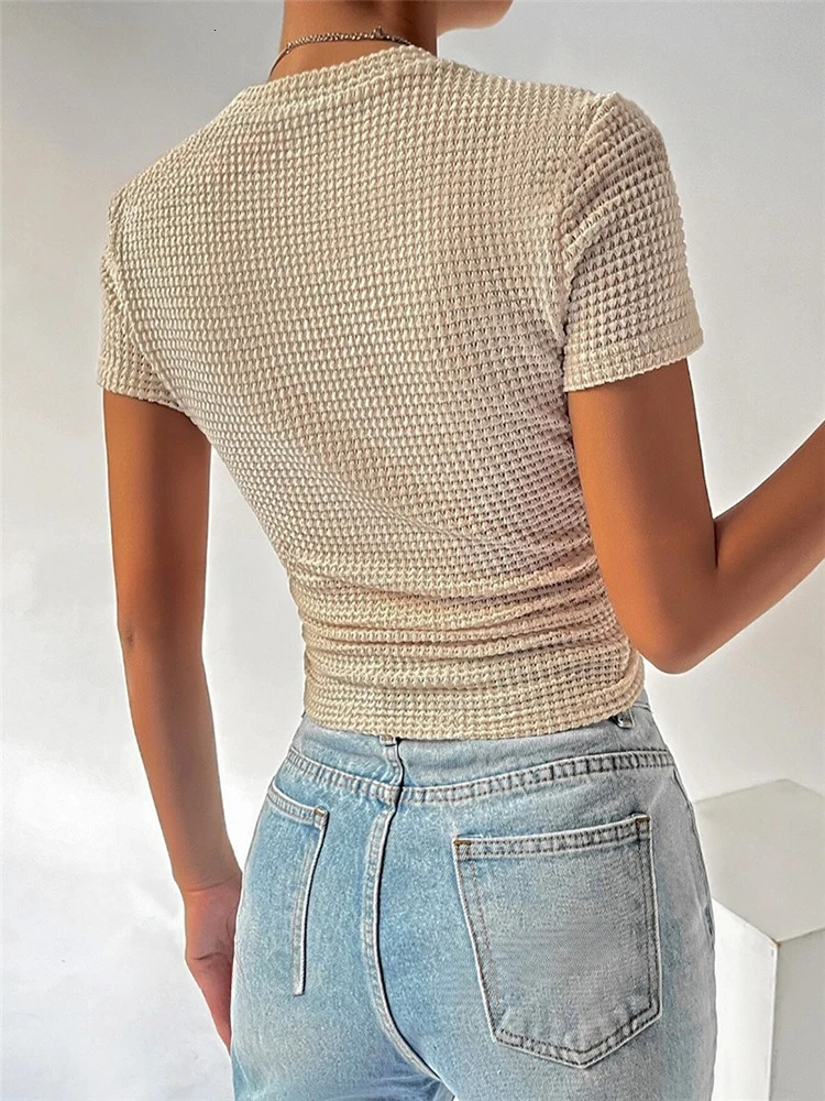 Women Summer Shortsleeved Skinny TshirtWoman ClothingTops For WomenCrop Topteest Shirts Womenwomens Clothes 250724