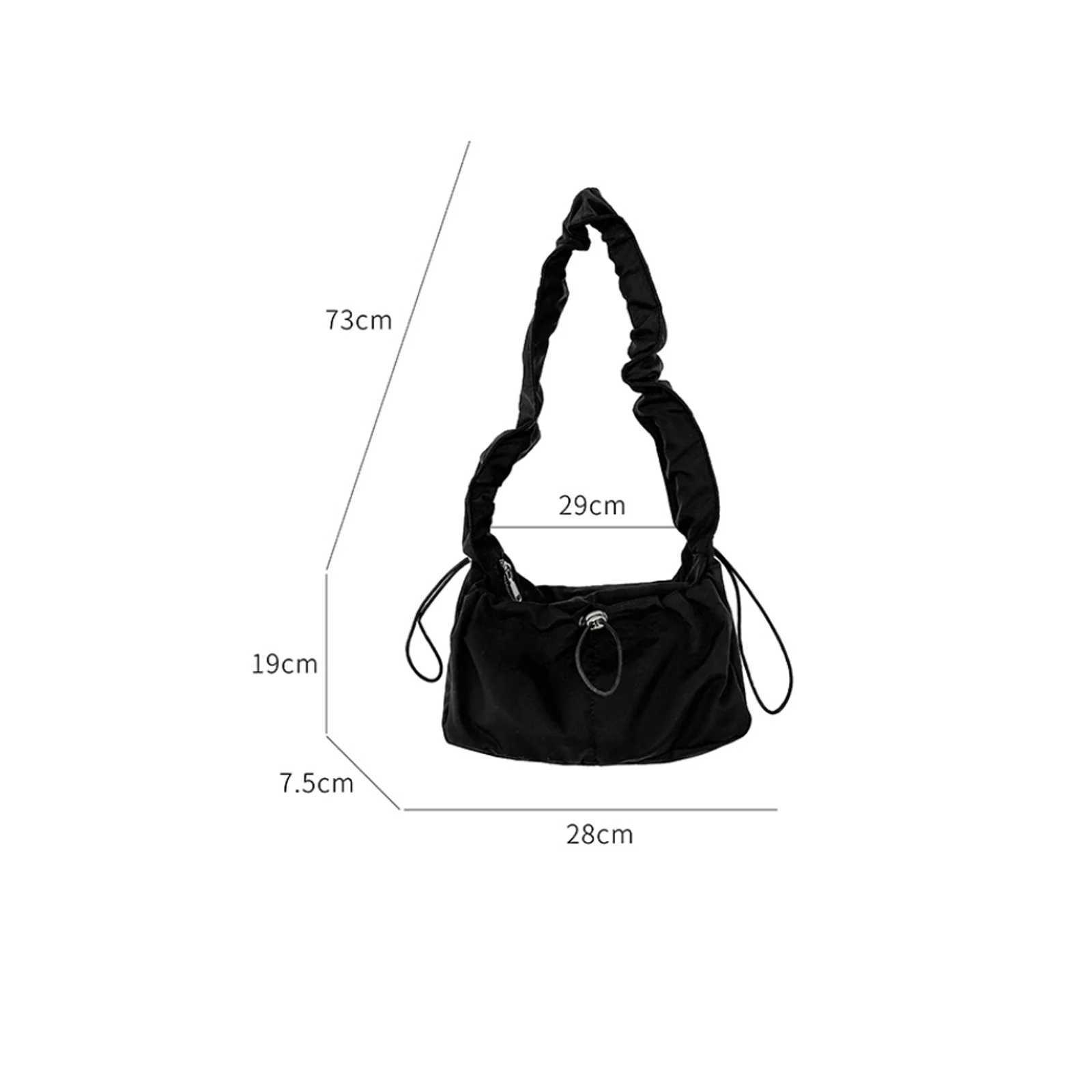 Simple Fashion Fold Shoulder Bag Vintage Casual Designer Underarm Crossbody Bag Women 2024 New Handbags High Quality Y250729