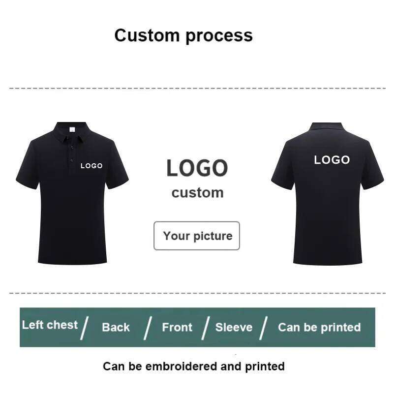 Summer Casual 100% Cotton Polo Shirt Customized Print Text Picture Brand Embroidery Personal Design Breathable Tops for Men
