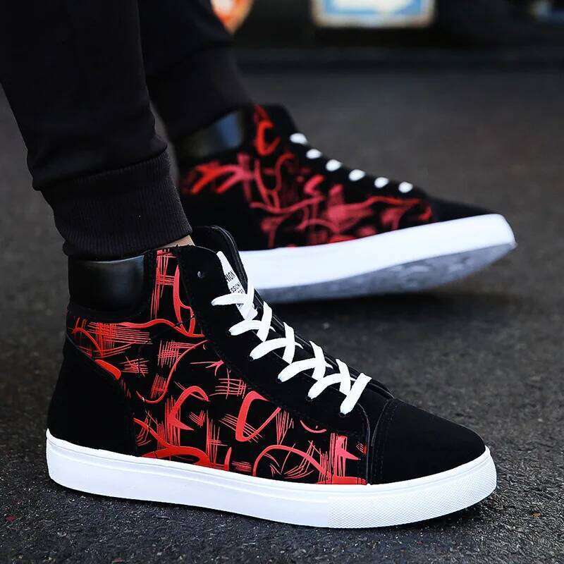 Fashion Men Canvas Breathable Cool Street Male Brand Sneakers Black Blue Red Mens Causal Shoes A305