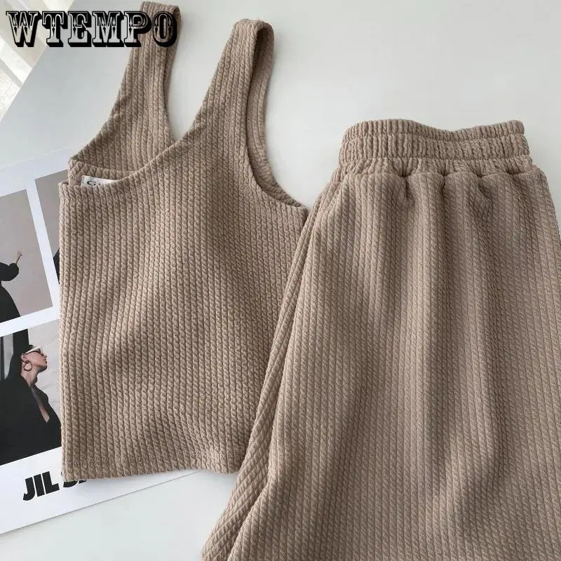 Sleeveless Classic Womens Matching Set Casual Summer Top and Shorts for Women Tracksuit Twopiece Suit Female Sports 250729