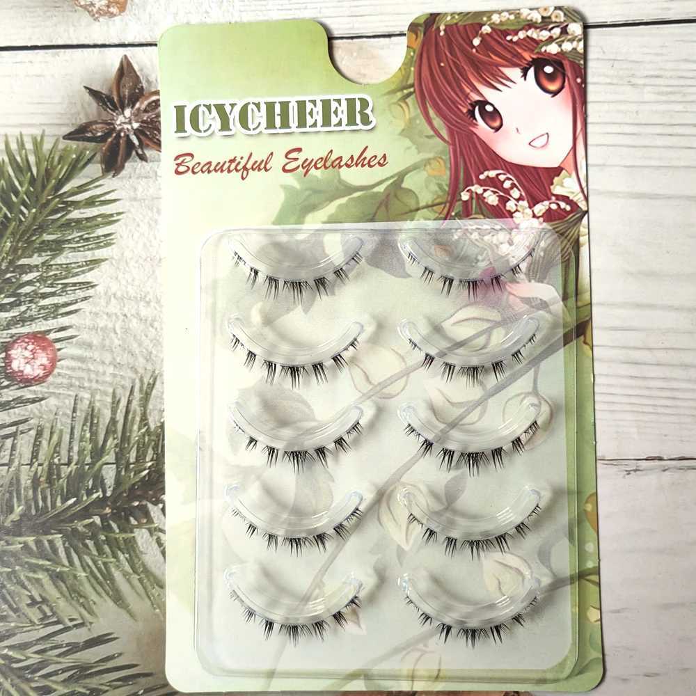 5 Pairs Thick Lower Eyelashes Clear Band Under Eye Lashes Soft Lower Eyelash Handmade Manga Bottom Lashes Makeup Tools Z250730