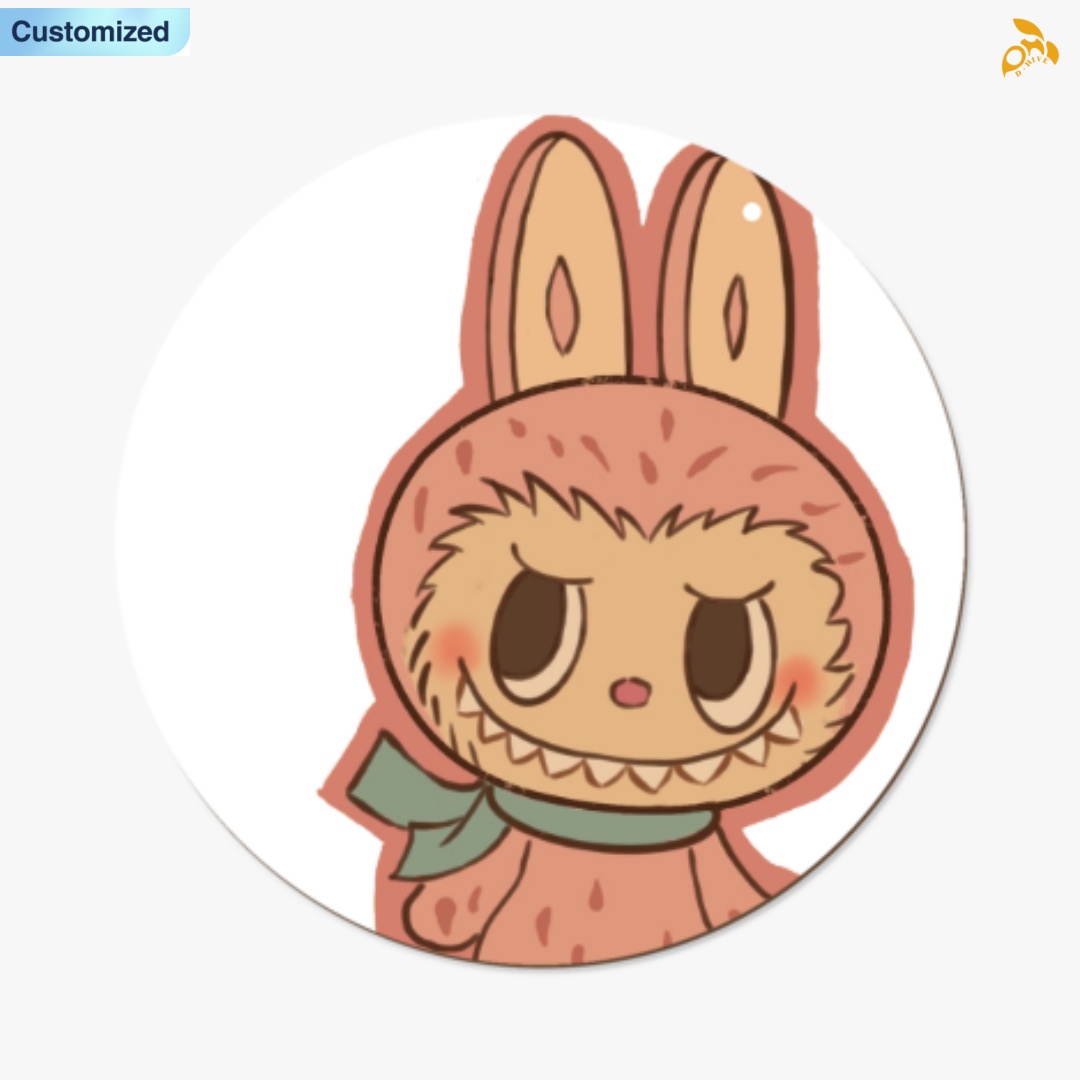 Free shipping new customized labubu Home Decor Decoration Decorative Circular wooden board painting Exquisite fashion