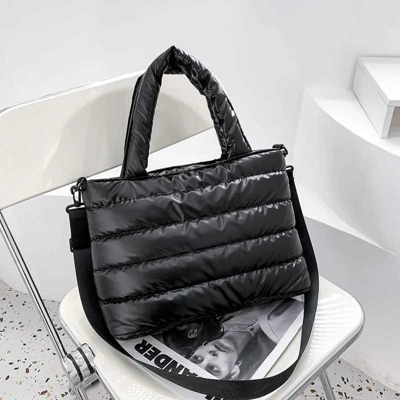 New Puffer Tote Bag for Women Quilted Puffy Handbag Lightweight Down Cotton Padded Shoulder Bag Down Padding Crossbody Handbag01 Y250730