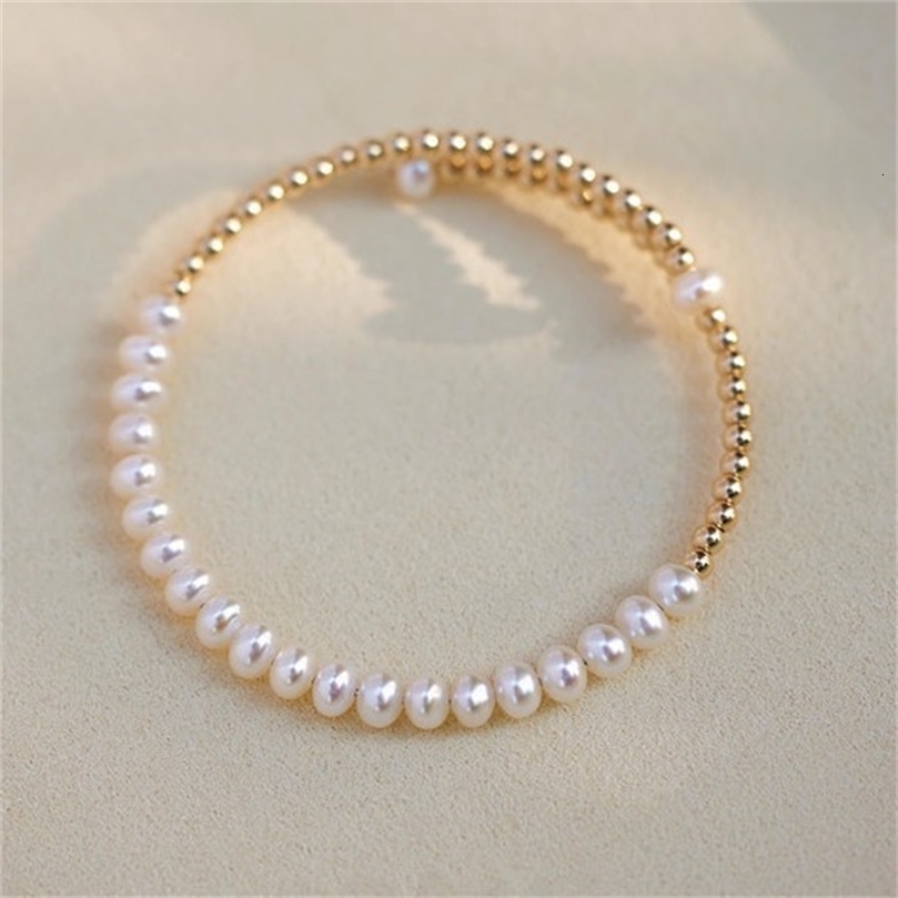 Arrival Elegant 100% Natural Freshwater Pearl 14K Gold Filled Ladies Bangle Promotion Jewelry For Women Year Gifts 250730
