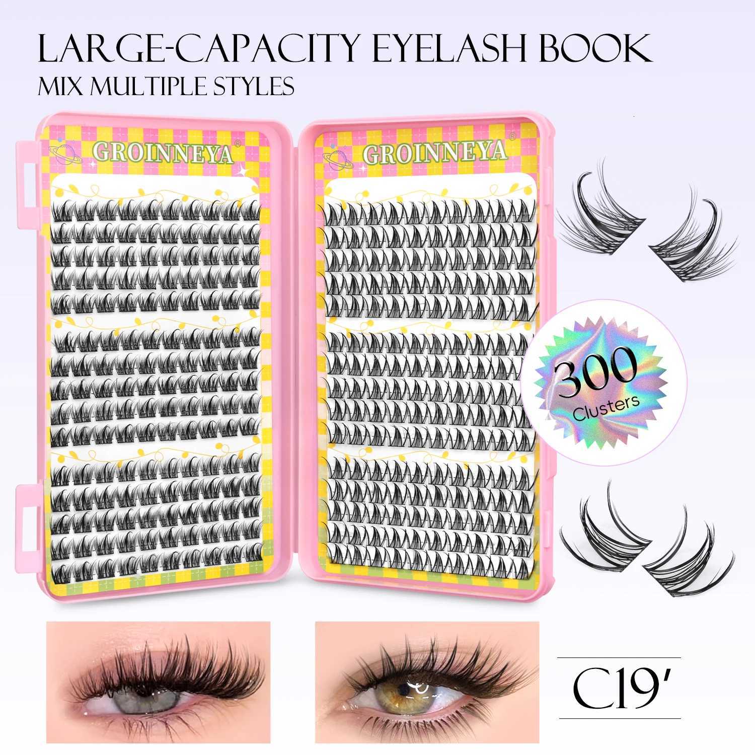 320 pcs Natural Eyelash Extension Cluster Lashes Volume Mixed Tray Lashes Cluster Natural Lashes Z250730