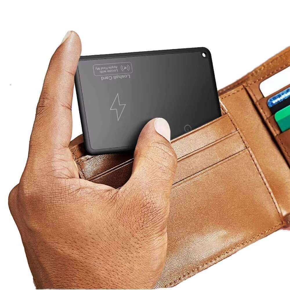 Rechargeable GPSTracker Smart Card Wallet Locator Anti-Lost Finder LBS Positioning Plastic Material Workpiece "Find My Card" App