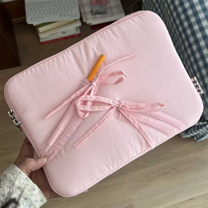 ute Bow Laptop Sle Fluffy Padded Bag for Books Samsung Dell Huai 13.3 13.6 14 15 15.6 16 iPad 9-11 Inch Tablet Pouch y250730