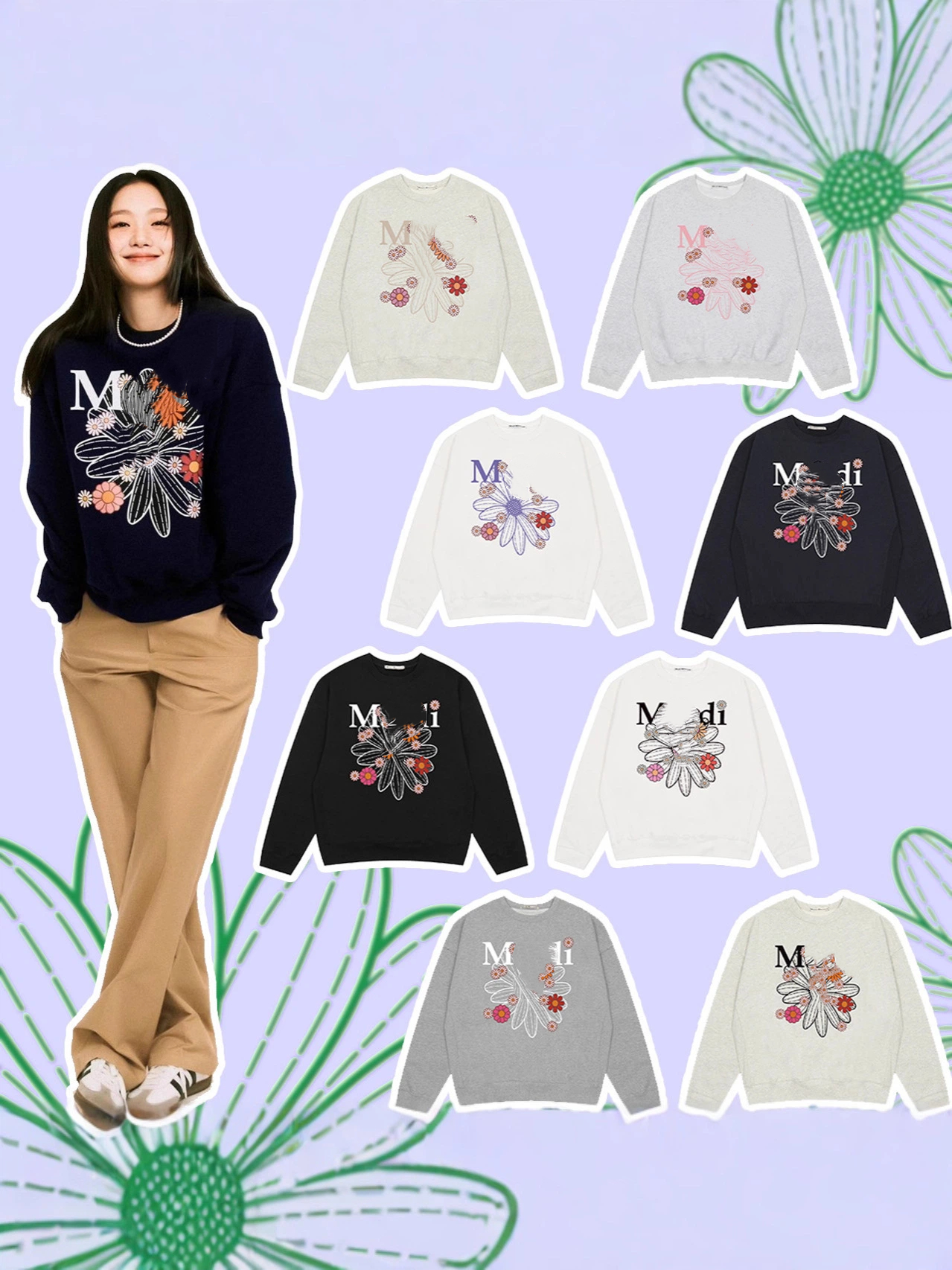 Women's Hoodies Designer Mardi Hoodie Cotton Sweatshirt Long Sleeve O-Neck Sweater Cotton Pullover Classic Fashion Tops Asian Size S-XXL