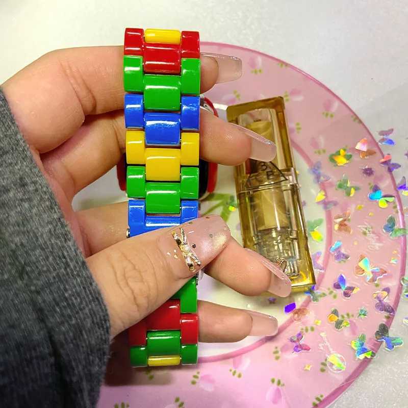 Silicone Case+Stylish Can Color Resin Str For ple 10 tra 9 8 7 6 SE For i 41mm 46mm 49mm 45mm 40mm 42mm 44 3 Y250730