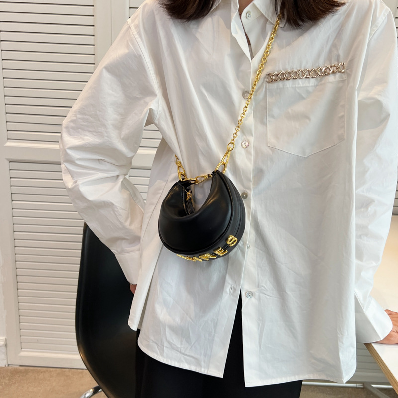 Textured small bag women's summer 2025 new model is popular this year one-shoulder underarm bag chain crossbody dumpling bag