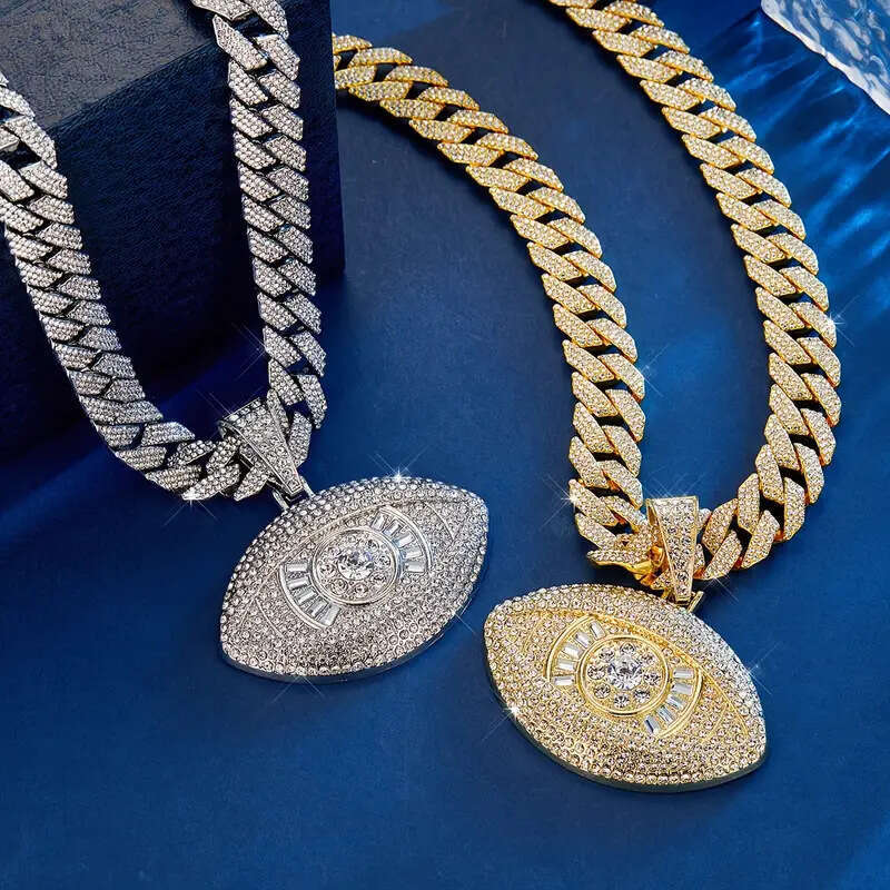 New Arrival Men's Pendant Hip-Hop Style Personality Creative Devil's Eye Alloy Full Dia Necklace