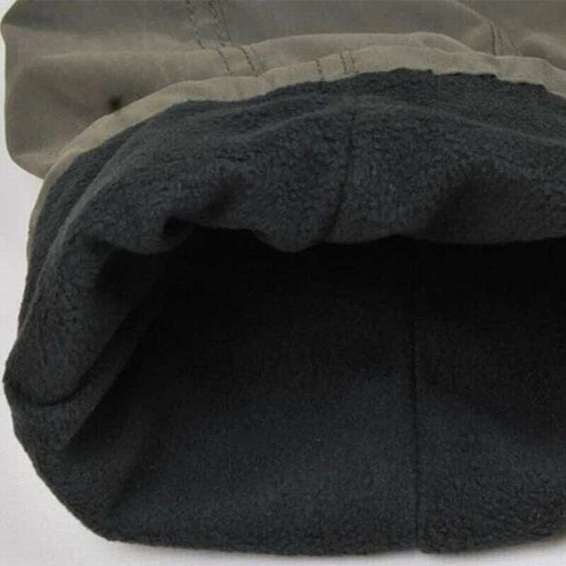 2023 Winter Thick Fleece Casual Men Cotton Military Tactical Baggy Cargo Pants Double Layer Veet Warm Thermal Trousers