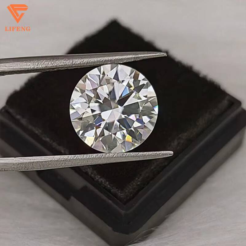 New Arrival Custom Jewelry Moissanite Bright Cut Natural Pink Round Diamond Cut Wholesale Price