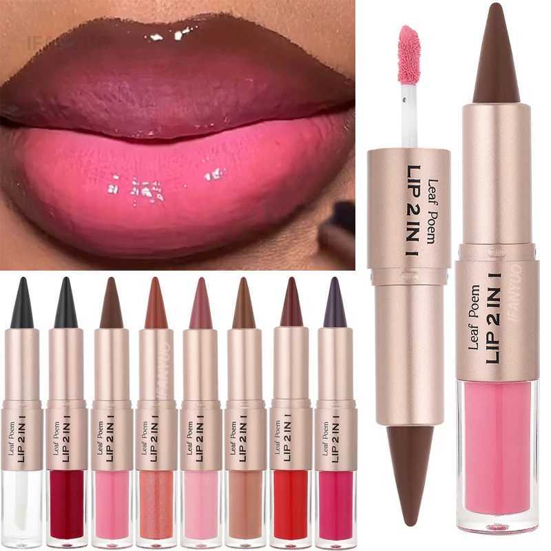 100% Authentic Product Tapered Lip Liner Lipstick Pen Matte Black Brown Velvet Lipstick Outline Contour Lipliner Water Mirror Moisturizing Lipgloss G2
