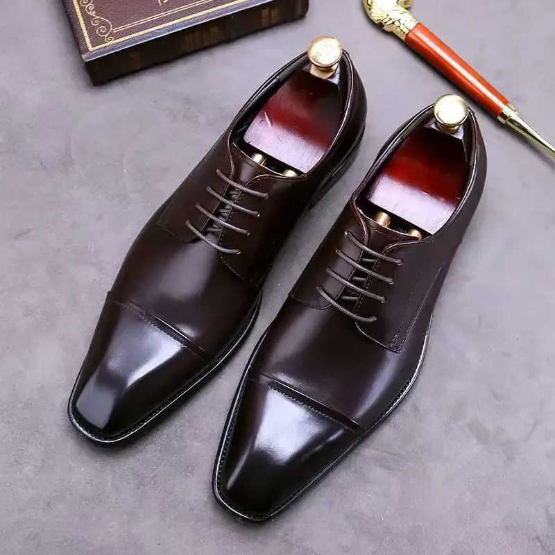 Business Formal Black Leather Shoes Men Fion Casual Formal Shoes Classic Italian Formal Leather Casual Shoes Y250730