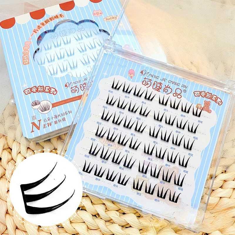 Glue-Free Ultra-Thin False Eyelashes Natural Noglue Eyelashes Segmented Curl Eyelash Clusters Eyelash Glue Manga Lashes Z250730