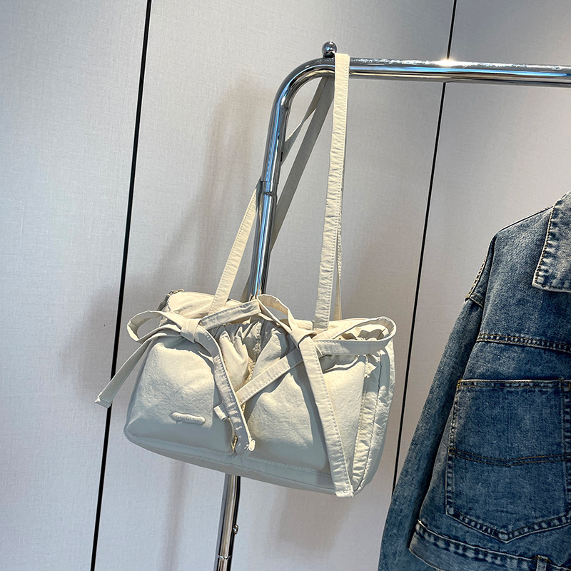 Colorful Fox Korean Niche Women's Sweet Ballet Style Pleated Bow Lazy Commuter Shoulder Bag ddmymoon