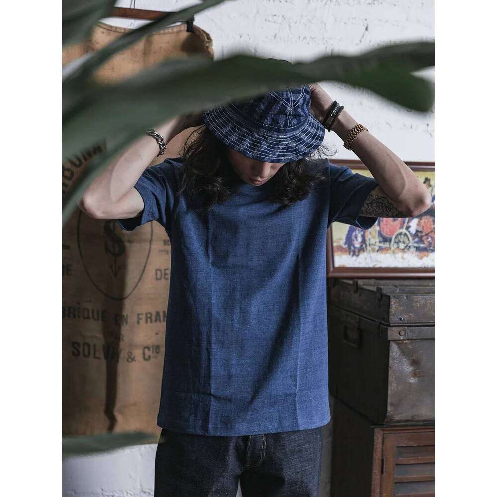 Non Stock 260g Seamless Tubular T-Shirts USA Cotton Crew Neck Short Sleeve Tee