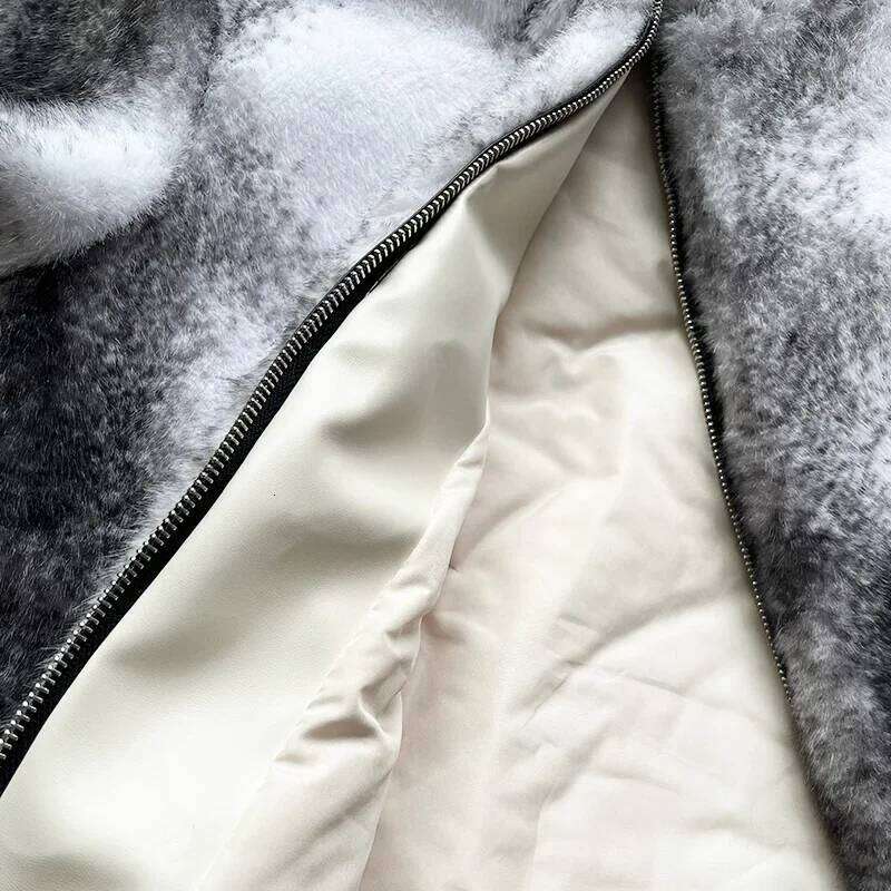 2024 New Fashion Mink Thickened Furry Short Faux Coat Women Synthetic Fur Jacket Winter Clothes