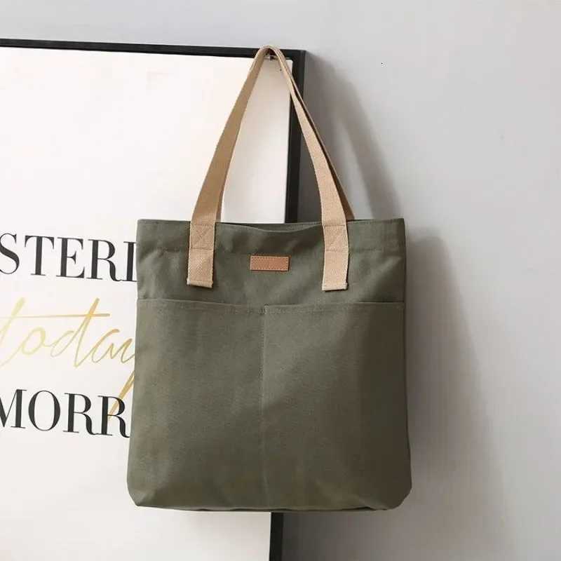 1Pcs Womens Tote Bag Canvas Sewing Thread Large Capacity Advanced Sense Handbag Convenient Practical Females Commuter Bag G250729