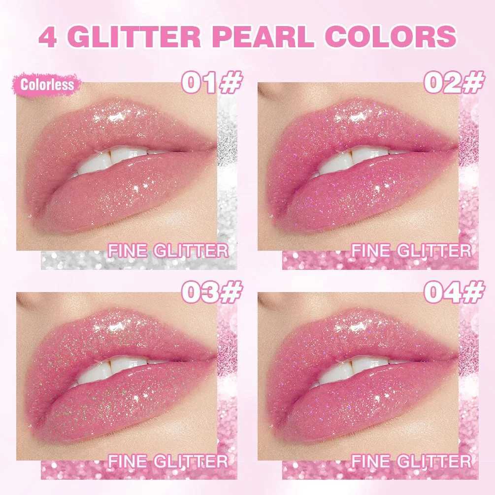 Glitter Lipstick Lip Balm Color Change Transparent Moisturizing Crystal Jelly Pearlescent Lip Plumper Gloss Tint Cosmetic G250729