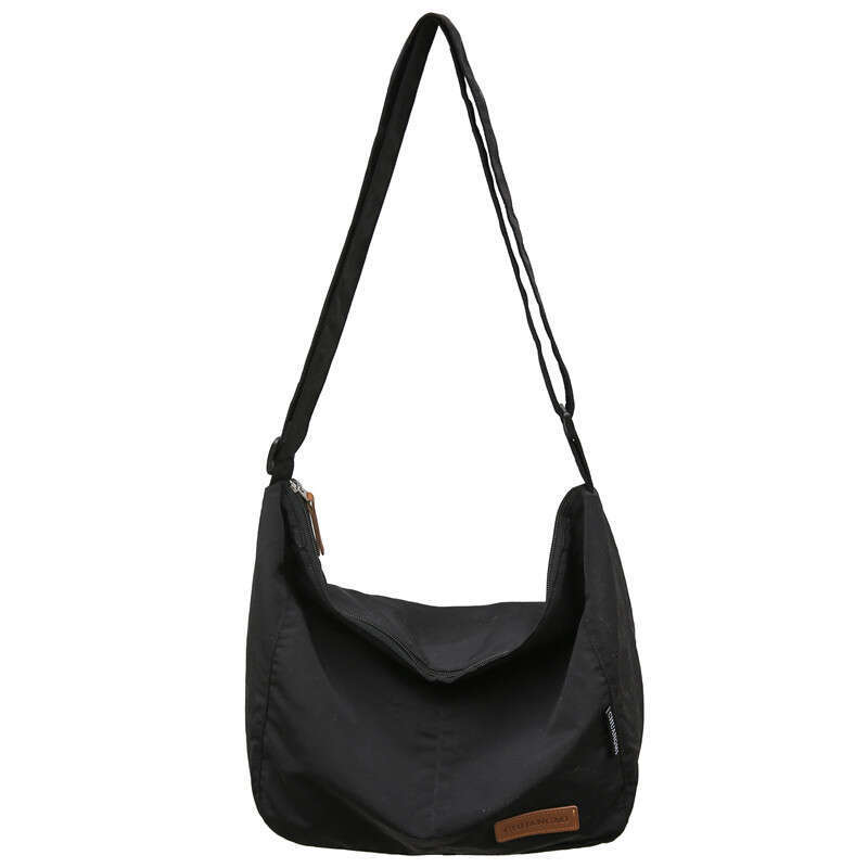 2024 Crossbody Ins Solid Color Simple Design Tote College Student Large Capacity Casual Class Shoulder Bag