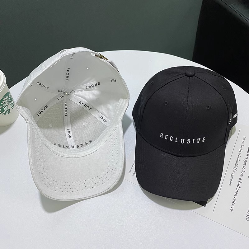 Embroidered Baseball Cap - Adjustable Cotton Dad Hat, 3 Colors (Pink/White/Black) Unisex Streetwear Cap for Men Women