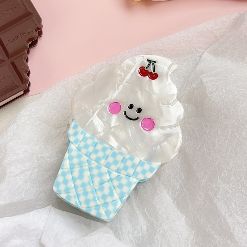 Summer Fresh Ice Cream Claw Acetate Niche Sweet Cone Watermelon Shark Clip Medium Cute Hair Accessories