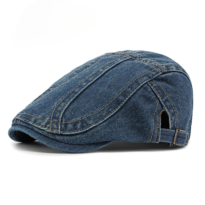 2025 Mens Washed Denim Beret Spring/ Autumn Thin Korean Version of Literary and Retro Forward Hat Womens Casual Cap 250729